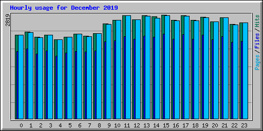 Hourly usage for December 2019