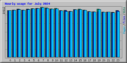 Hourly usage for July 2024