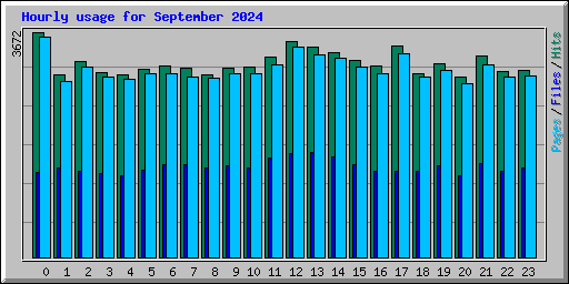 Hourly usage for September 2024